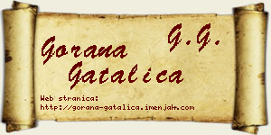 Gorana Gatalica vizit kartica